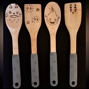 NEW 4 PC Studio Ghibli Inspired Utensil Set